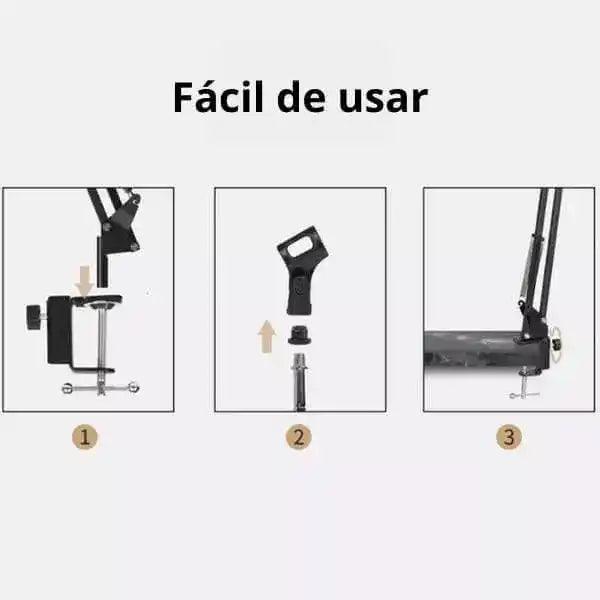Braço Articulado para Microfone de Mesa