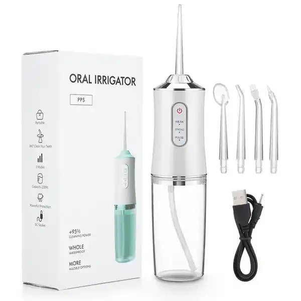 Irrigador oral portátil HydroSmile Pro 3 em 1 recarregável