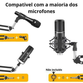 Braço Articulado para Microfone de Mesa