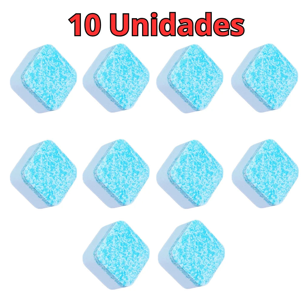 Pastilhas de Limpeza Profunda para Máquina de Lavar (Kit com 6 ou 10 pastilhas)