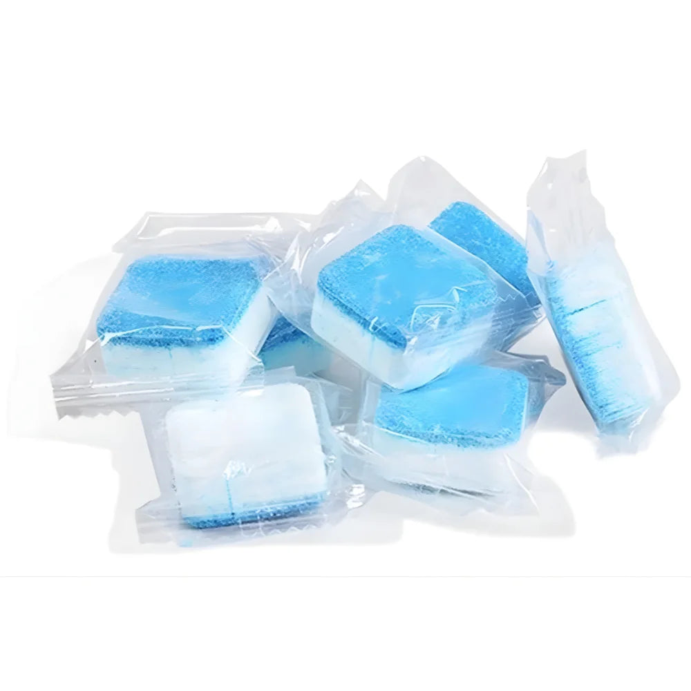 Pastilhas de Limpeza Profunda para Máquina de Lavar (Kit com 6 ou 10 pastilhas)