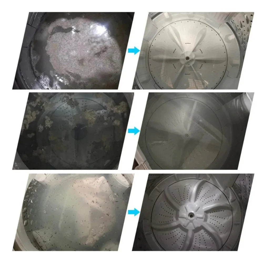 Pastilhas de Limpeza Profunda para Máquina de Lavar (Kit com 6 ou 10 pastilhas)