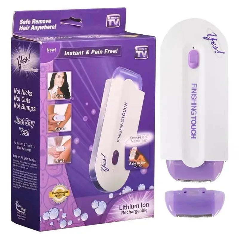 Depilador Portátil Sem Dor – Recarregável Facial e Corporal