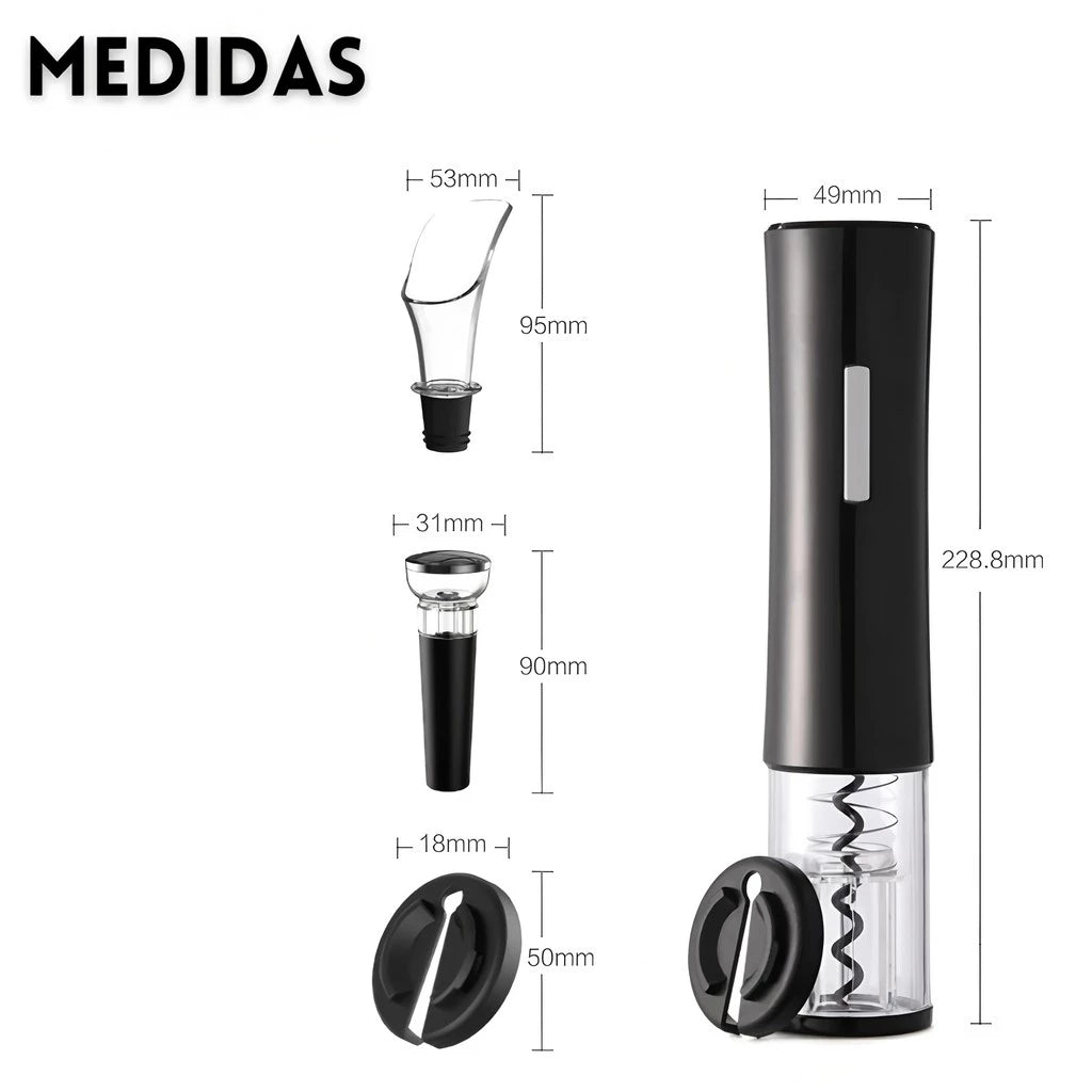 Abridor de Vinho Elétrico Premium 4 em 1