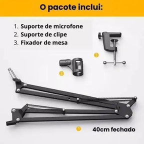 Braço Articulado para Microfone de Mesa