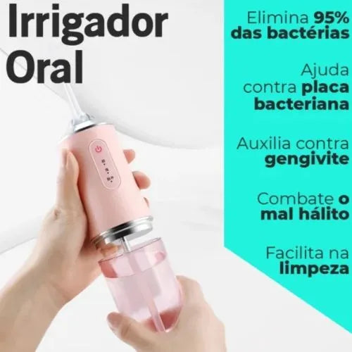 Irrigador Oral Portátil 3 em 1 - HydroSmile Pro