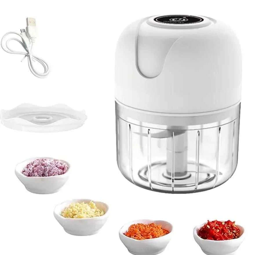 Mini Processador De Alimentos Elétrico Recarregável USB - 250ml