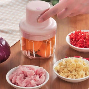 Mini Processador De Alimentos Elétrico Recarregável USB - 250ml