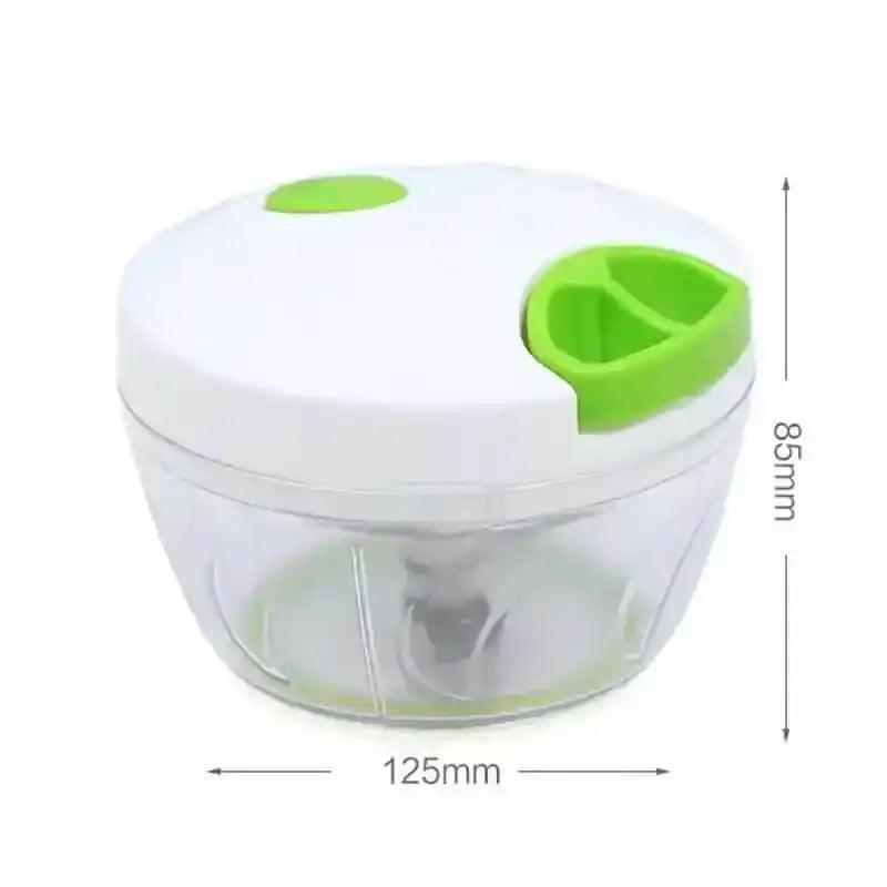 Mini Processador de Alimentos Manual Inox - 3 Lâminas