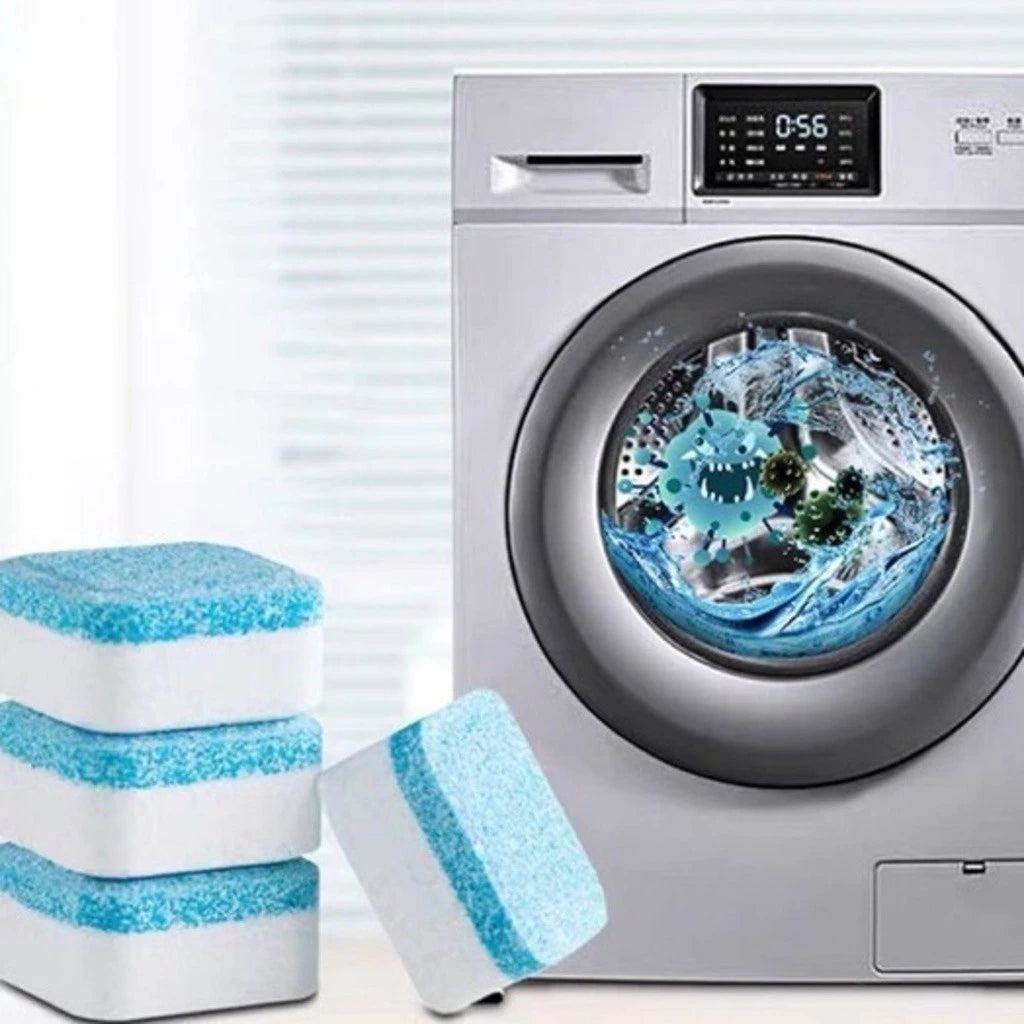 Pastilhas de Limpeza Profunda para Máquina de Lavar (Kit com 6 ou 10 pastilhas)