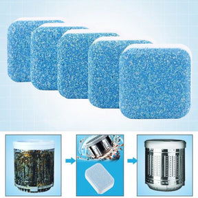 Pastilhas de Limpeza Profunda para Máquina de Lavar (Kit com 6 ou 10 pastilhas)