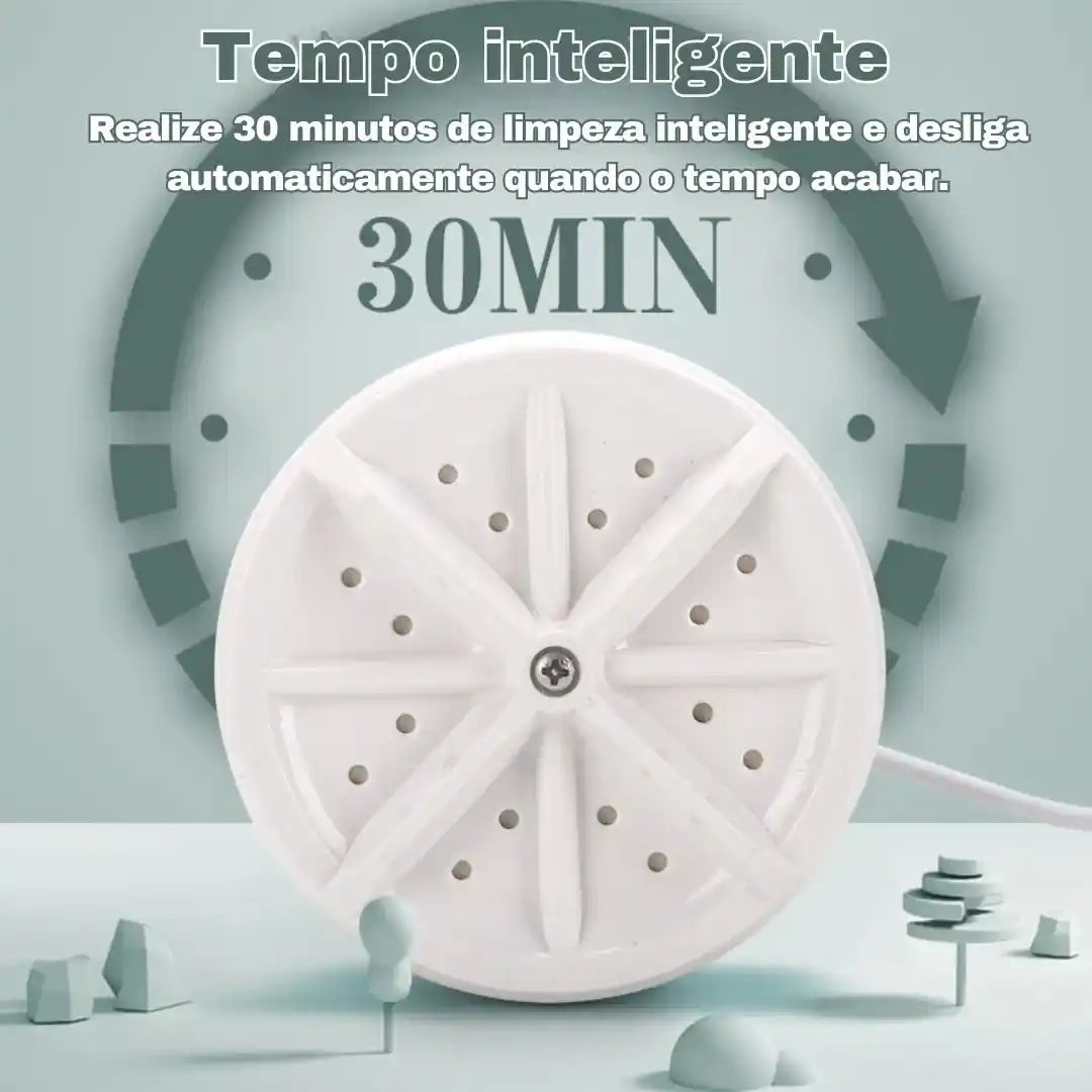 Mini Máquina Lava Roupas p/ Balde Portátil USB - TurbineWash